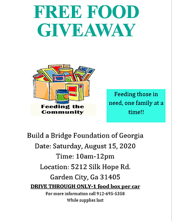 Bld a Bridge Food Giveaway 08-15-2020